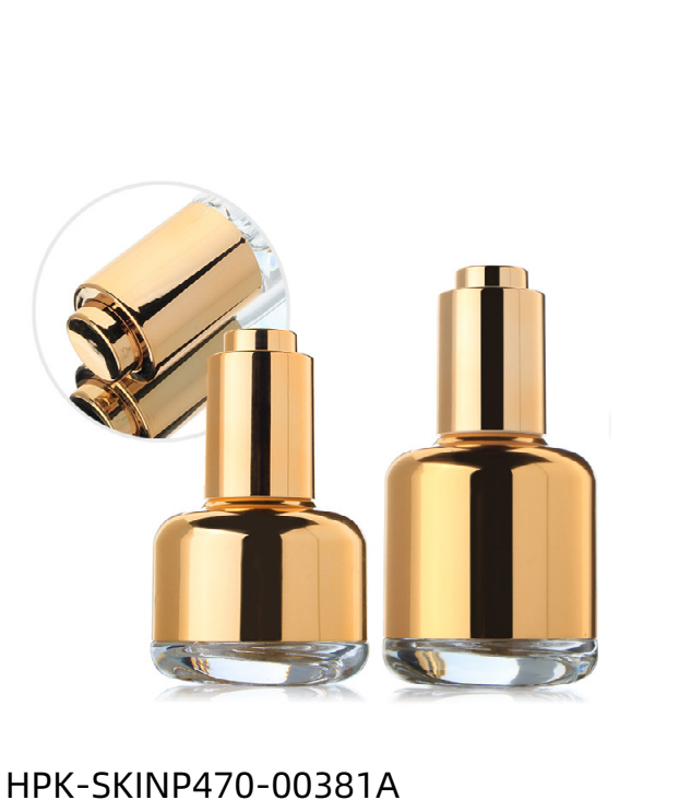 Aluminum Glass Bottle with Push-button Pipette Cap
